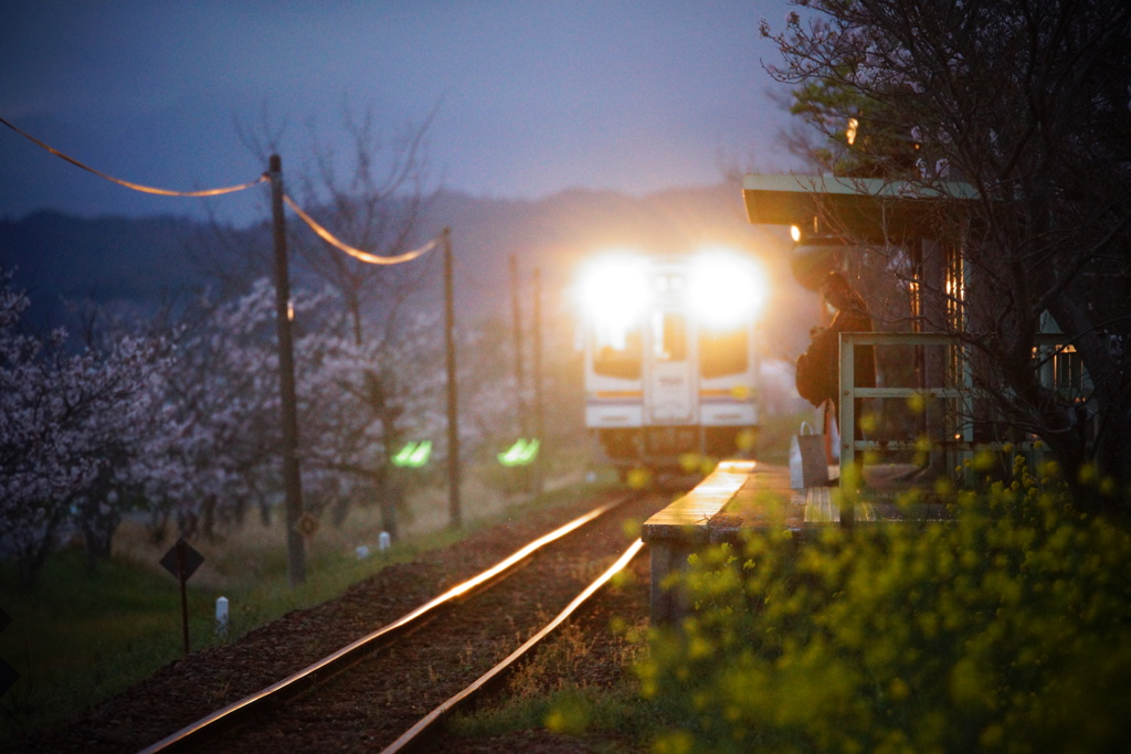 暮れなずむ駅の家路２