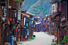 中山道の宿場町３　奈良井宿