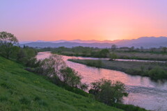 千曲川夕景