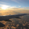 飛行機からの夕日