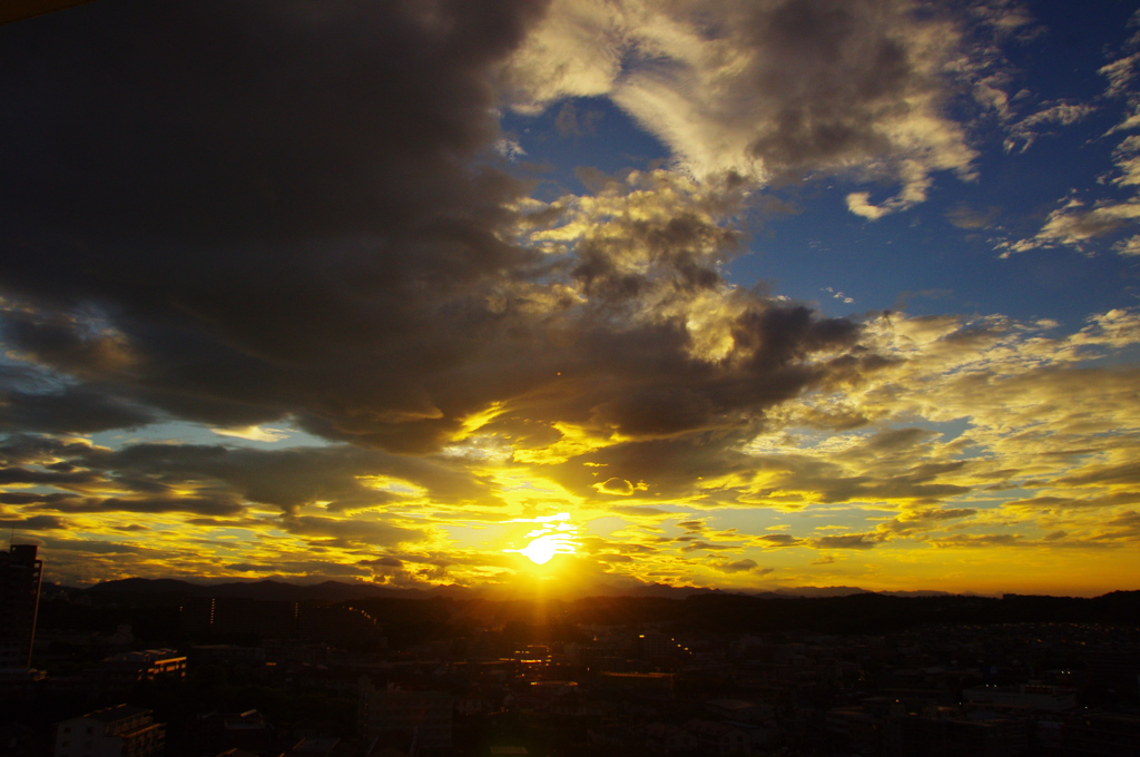 幻想的な夕日