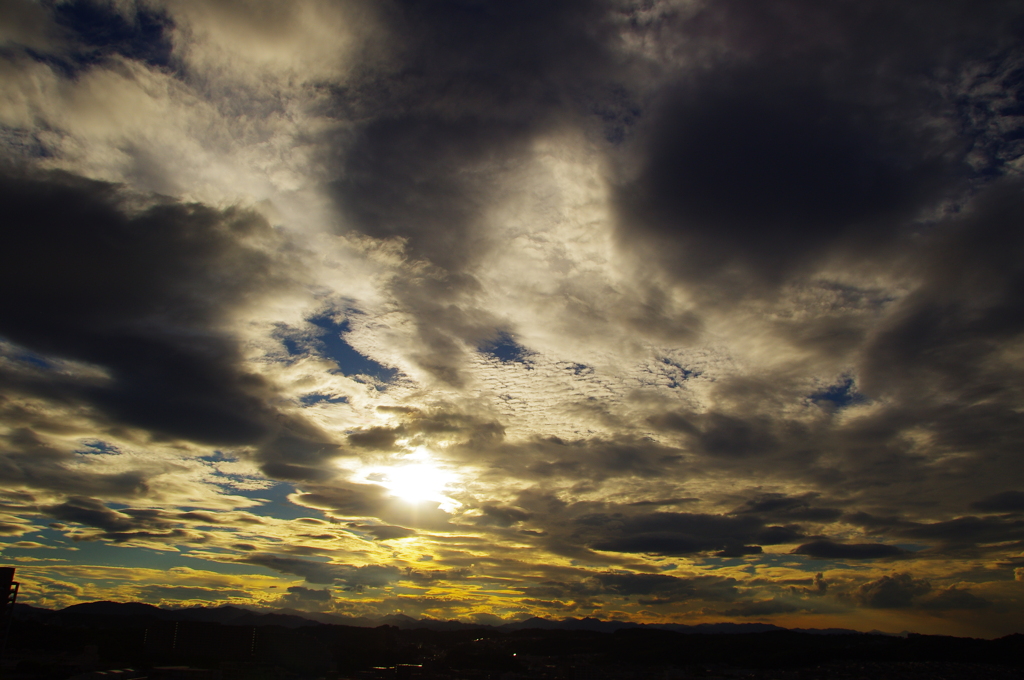 幻想的な夕日