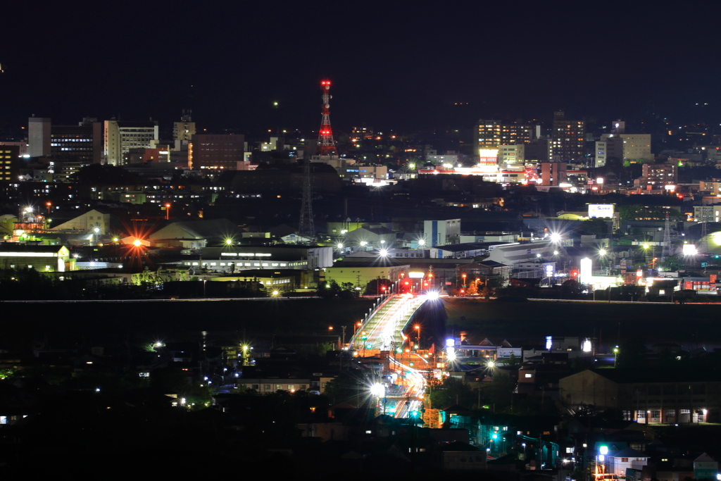 秋田市の夜景