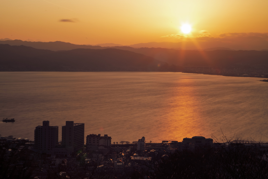 片割れ時の夕陽