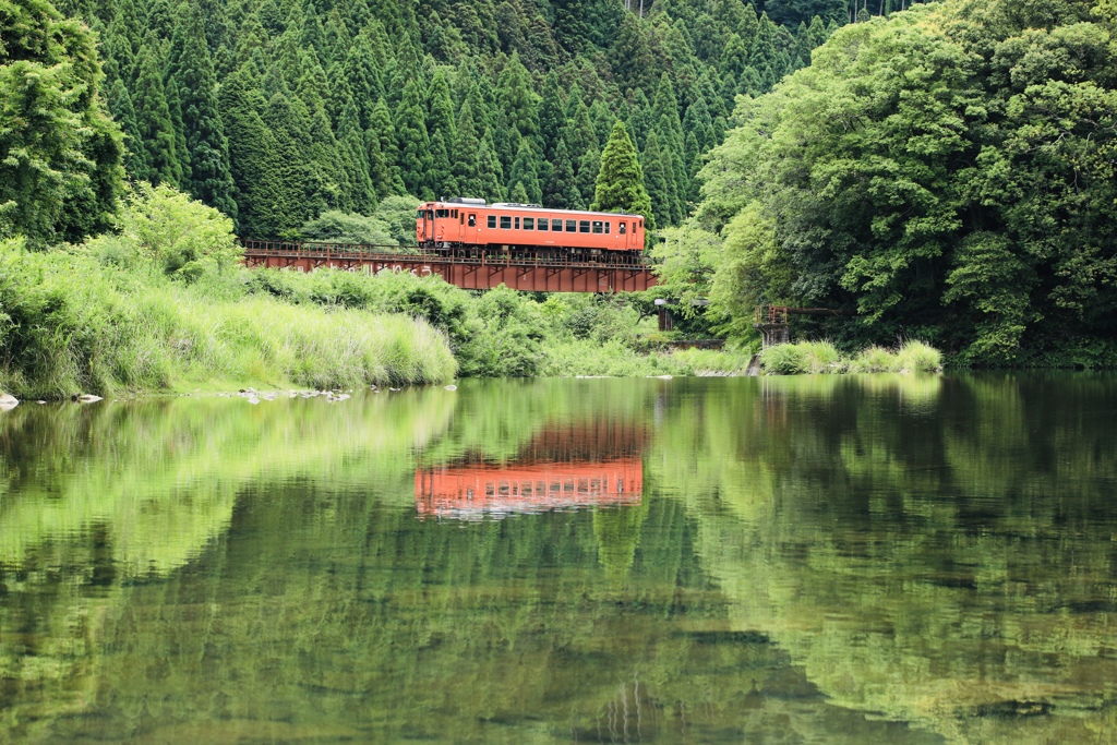 上市川橋梁にて2