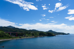 夏空、日本海