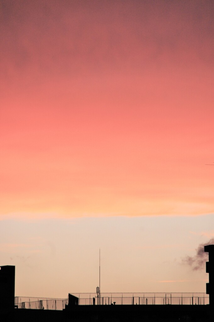 武庫川団地の夕陽