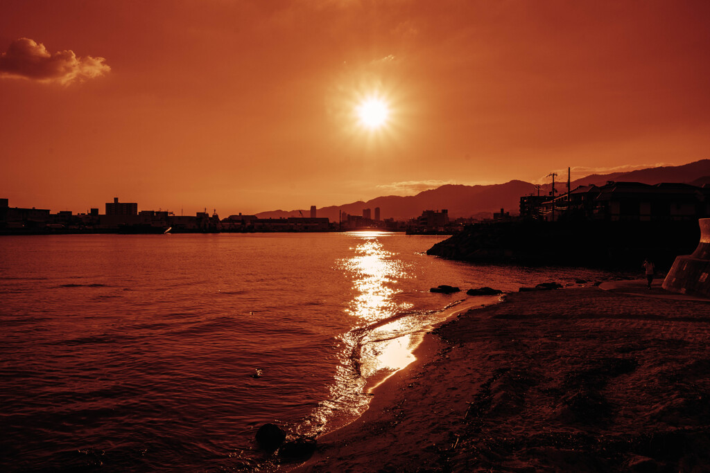 夕日