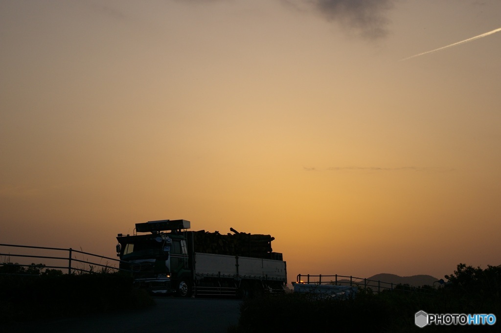 黄砂ってる②　夕焼け