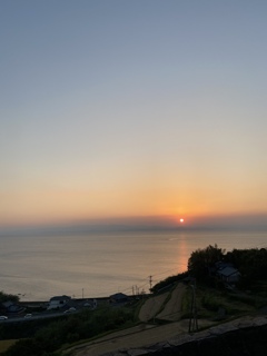 大村湾の夕日