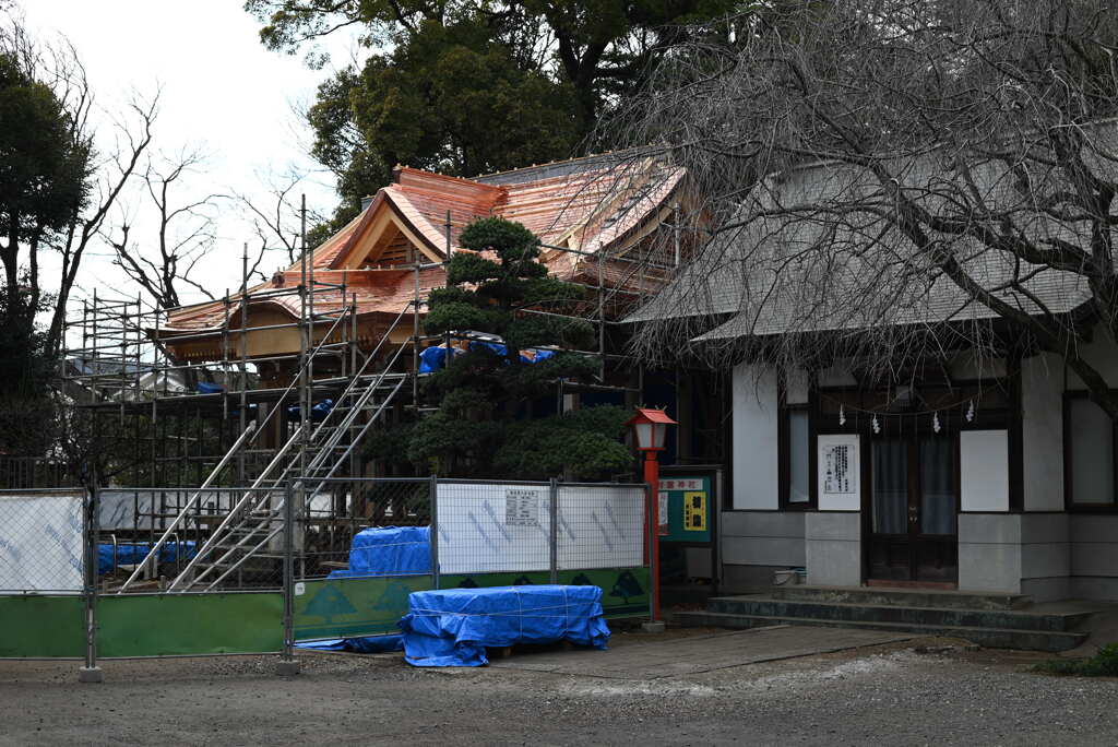 村富神社（創建350周年記念事業：改修工事中）