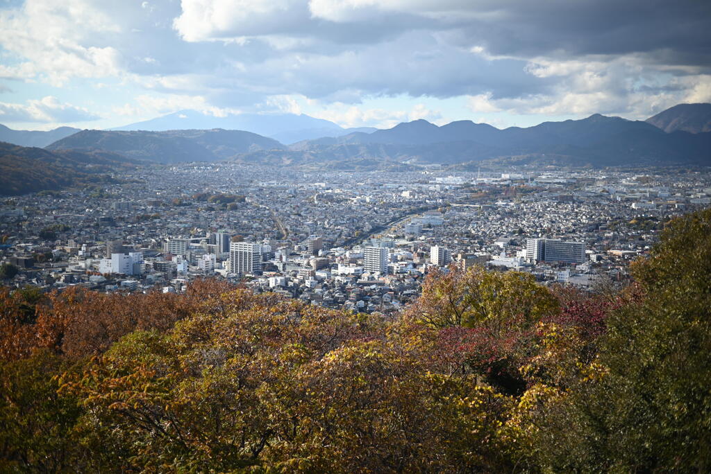 弘法山公園展望台から
