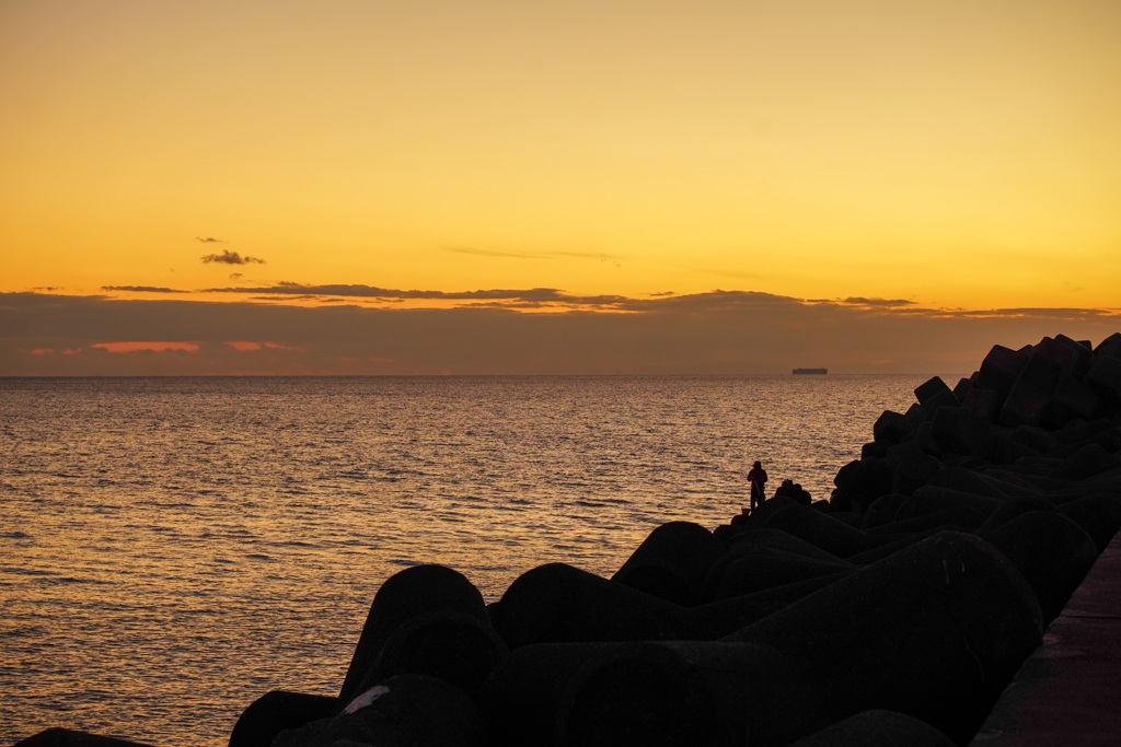 波止の夕暮れ
