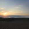 夕陽と砂丘