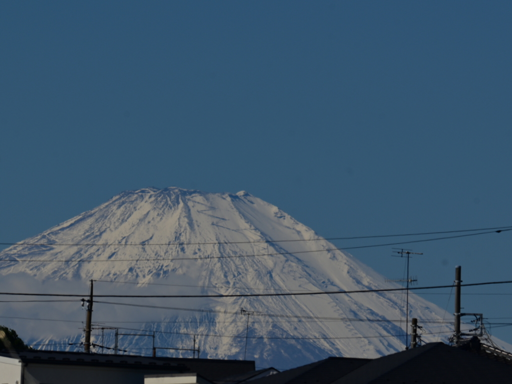 富士山に積雪