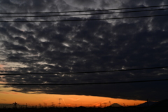 夕焼け染まる