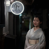 路地の月