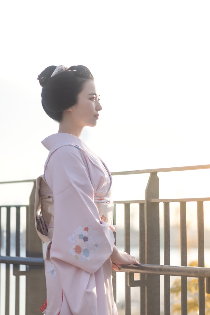 頬を夕陽に染めて