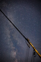電柱と天の川