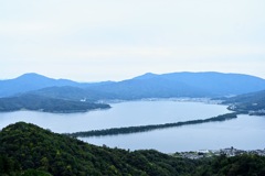 成相寺の展望台から見た天橋立。