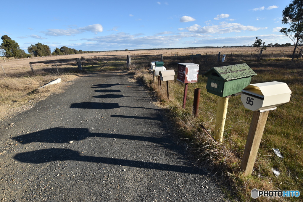 オーストラリア、田舎の郵便受け