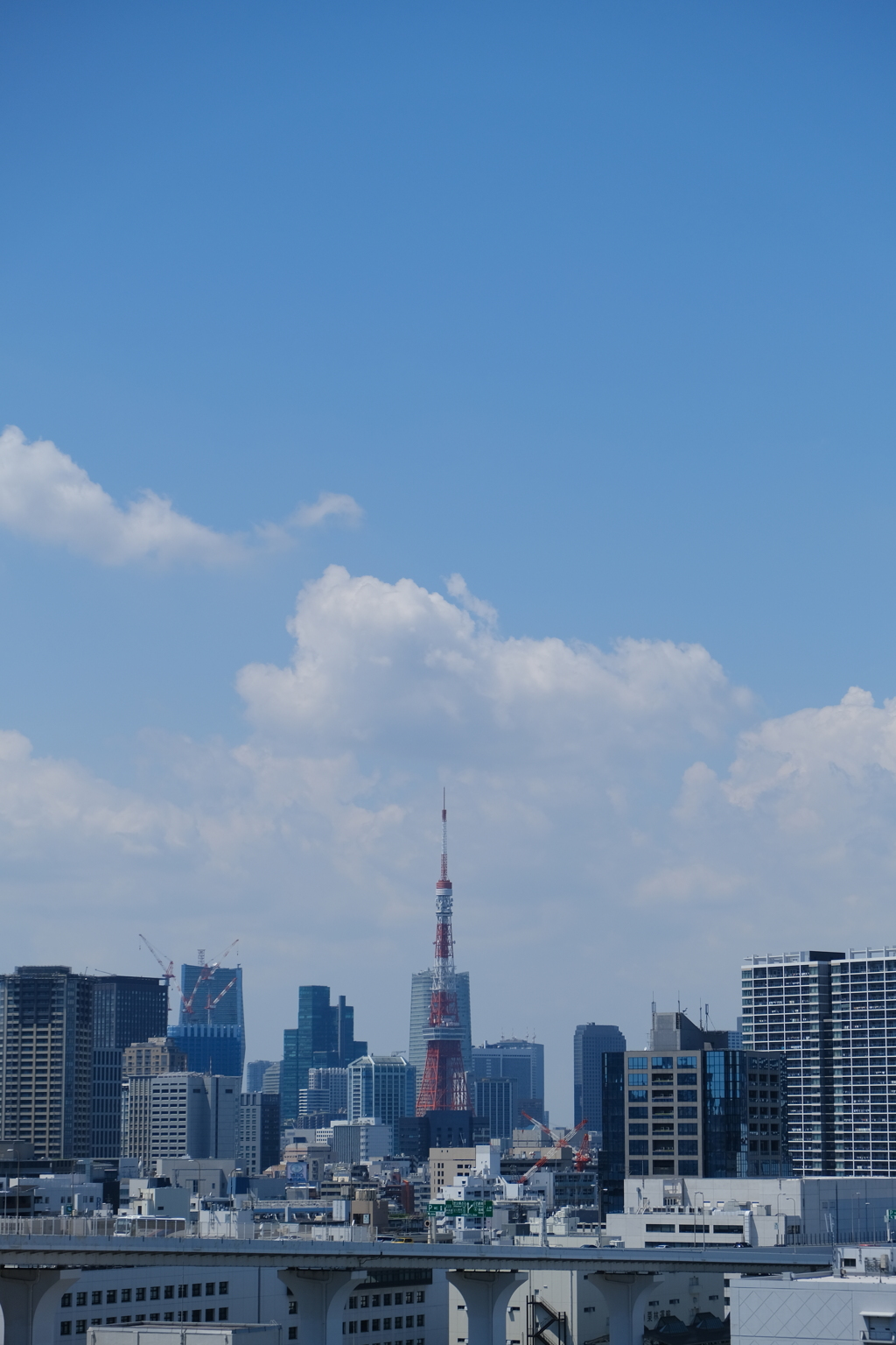 レインボーブリッジから眺める東京タワー