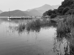 河口湖の朝-２