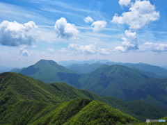 面白山山頂から蔵王方面