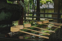 手水舎のある風景