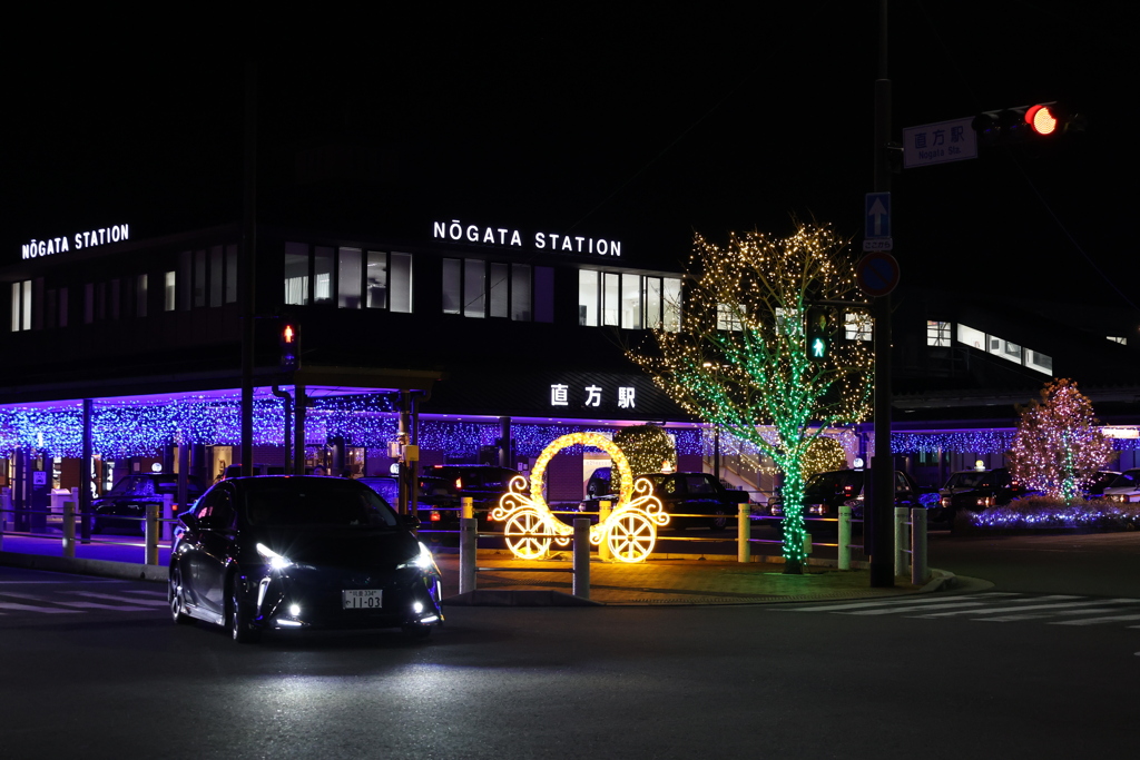 直方駅前のイルミネーション①