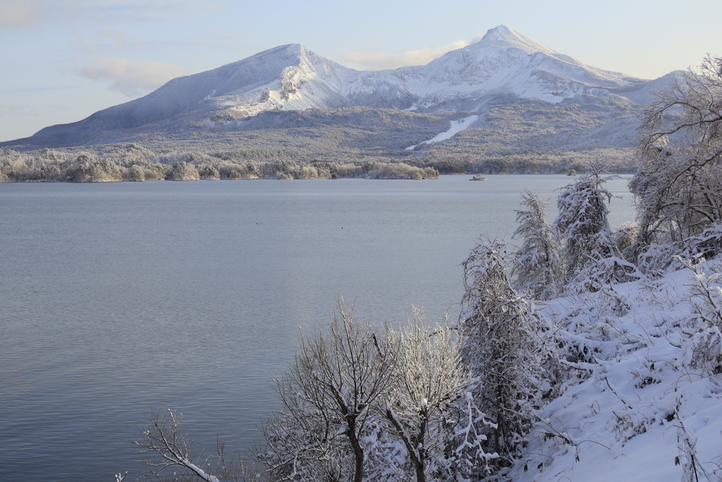 冬の磐梯山