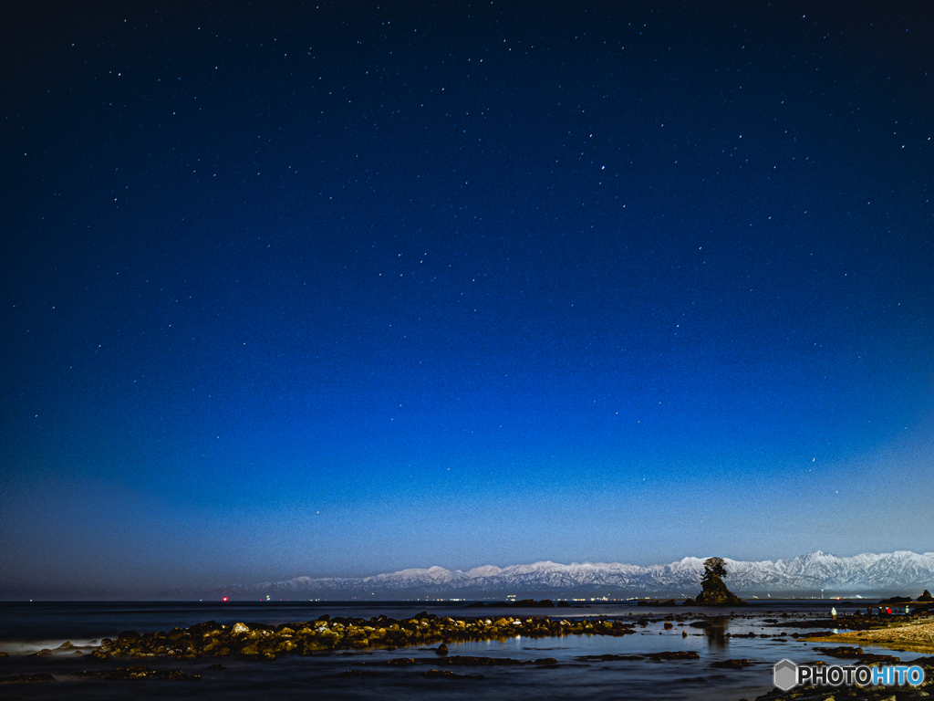 雨晴での星景