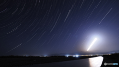 星と月と川