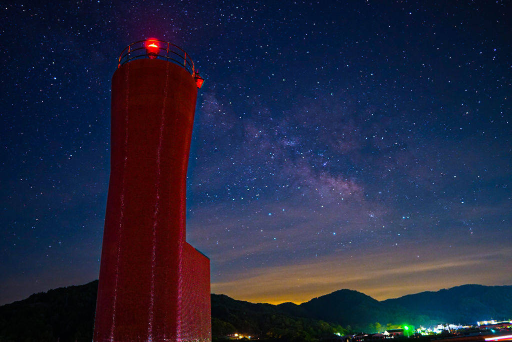 香住漁港の夜空