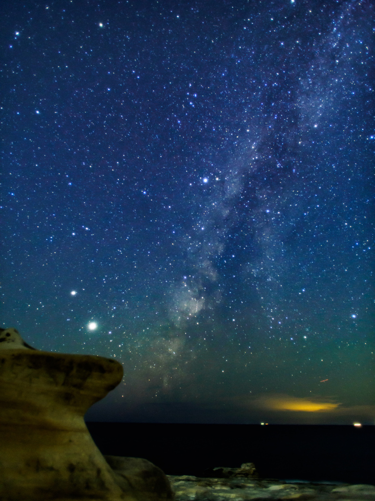 天の川銀河の中の惑星地球