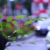 雨の日のバス停