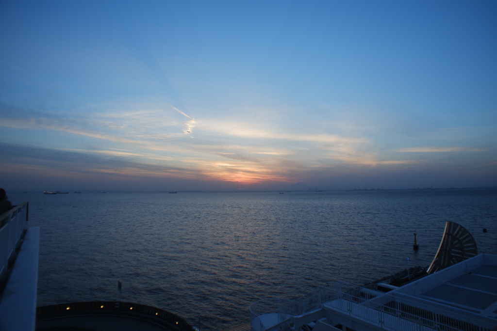 海ほたるからの夕焼け