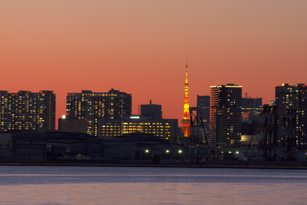夕暮れと東京タワー