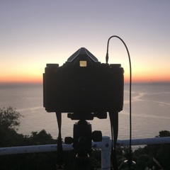 夕陽の撮影
