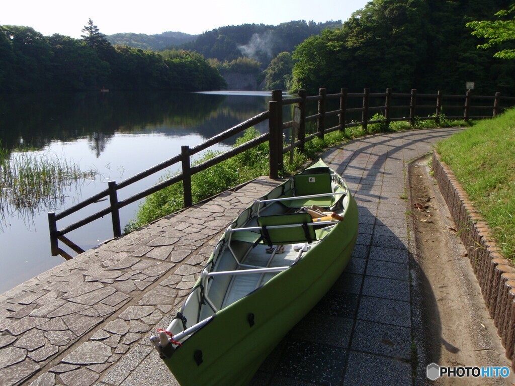 千葉県亀山ダム 帰還後の天日干し