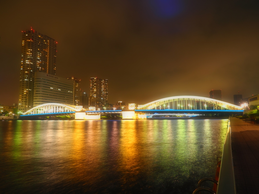 隅田川勝鬨橋夜景