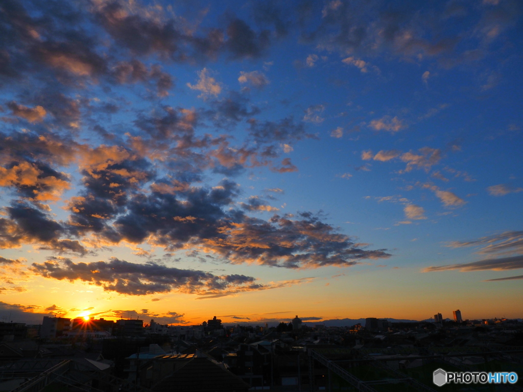 わが街の夕暮れ