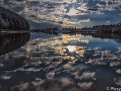 雪の日の後の空