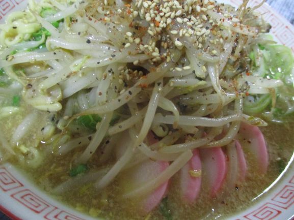 インスタントもやしアサリラーメン