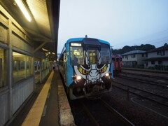 三江線浜田行初列車　JR西日本三次駅