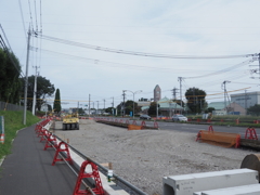 宇都宮LRT・芳賀町内の工事現場