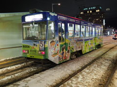 函館市電　函館駅前電停