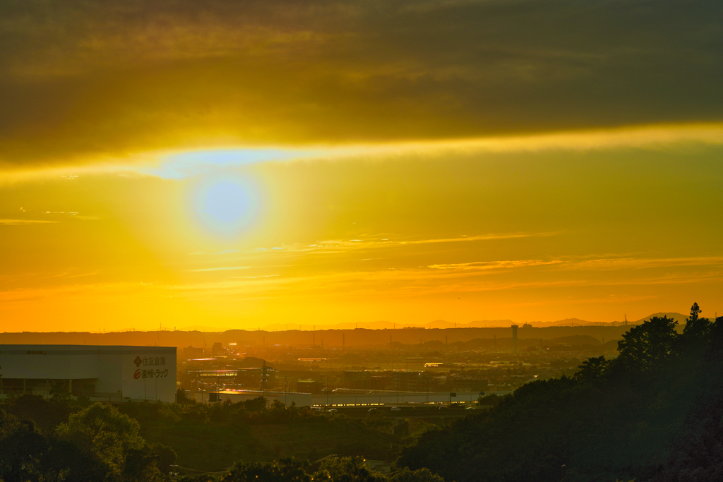 夕日