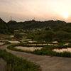 棚田の夕日②