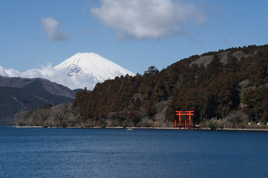 芦ノ湖にて